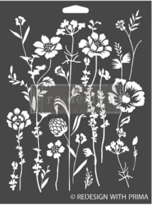 Szablon malarski 3D Meadow Bloom 