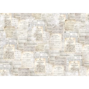 Papier Tissue - Vintage Music Sheet
