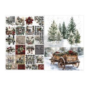 Papier decoupage Farmhouse Frost